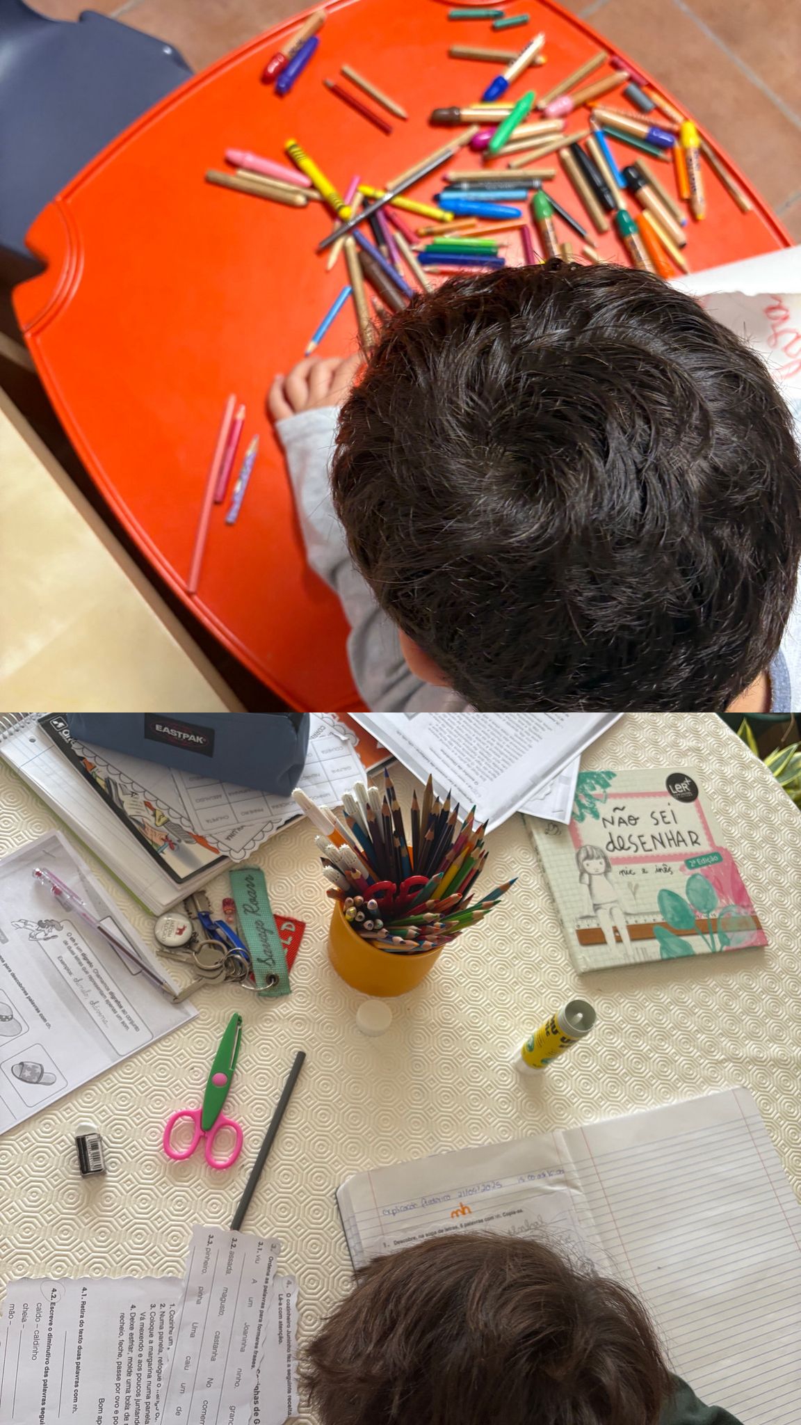 Beatriz com crianças